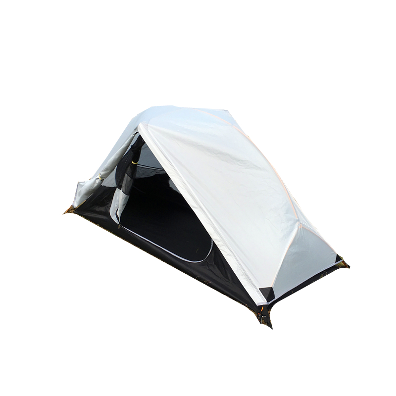 WJ-초경량 야외 배낭 여행 1 인용 캠핑 텐트, 더블 레이어 1 인용 텐트